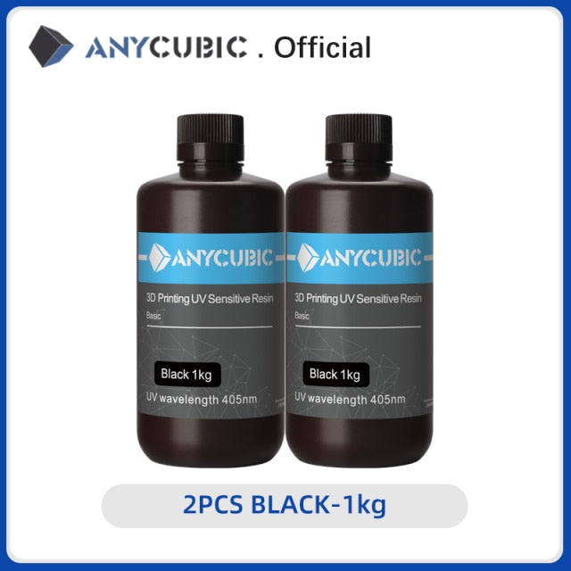 Resina UV ANYCUBIC 405nm para impresora Photon 3D Photon-S Material de impresión LCD UV sensible Normal 500 ml/1L botella de líquido