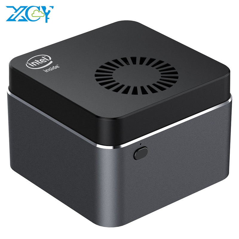XCY Portable Mini PC Intel Celeron N4100 Quad-Cores 6GB LPDDR4 128GB M.2 SSD 2.4G/5.0G Wi-Fi Bluetooth 4.2 4K 60Hz Windows 10