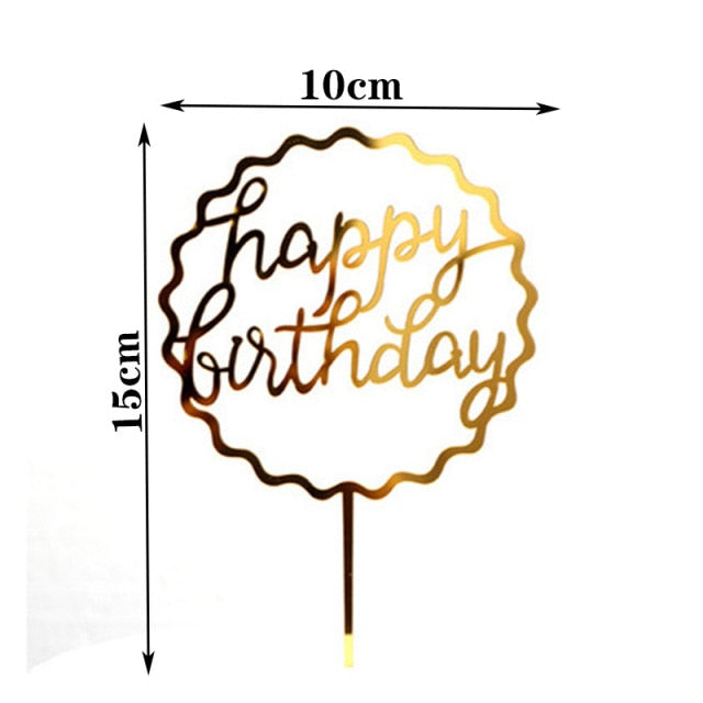 Alles Gute zum Geburtstag Tortenaufsatz Acryl Brief Tortenaufsatz Partyzubehör Alles Gute zum Geburtstag Schwarze Tortendekoration Junge 33 Designs