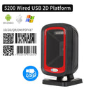 1D &amp; 2D Supermarkt Handhel Barcode Barcode Scanner Reader QR PDF417 Bluetooth 2.4G Wireless &amp; Wired USB-Plattform