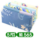 Teramila, 5 unidades por paquete, tela de algodón con estampado de flores para costura de vestidos, telas de retazos, artesanía DIY, costura acolchada