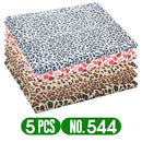 Teramila, 5 unidades por paquete, tela de algodón con estampado de flores para costura de vestidos, telas de retazos, artesanía DIY, costura acolchada