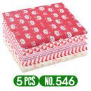 Teramila, 5 unidades por paquete, tela de algodón con estampado de flores para costura de vestidos, telas de retazos, artesanía DIY, costura acolchada