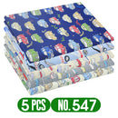 Teramila, 5 unidades por paquete, tela de algodón con estampado de flores para costura de vestidos, telas de retazos, artesanía DIY, costura acolchada