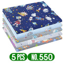 Teramila, 5 unidades por paquete, tela de algodón con estampado de flores para costura de vestidos, telas de retazos, artesanía DIY, costura acolchada