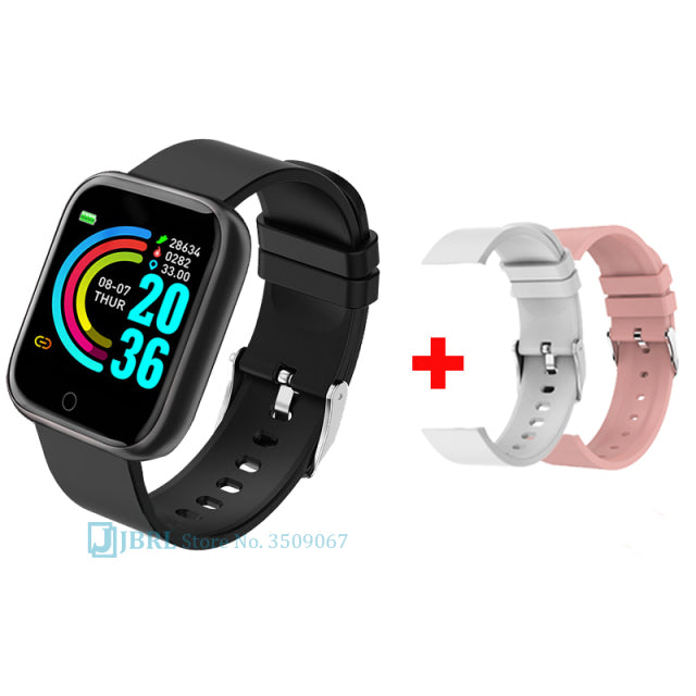 2021 Damen Sport Armband Smart Watch Damen Smartwatch Herren Smartband Android IOS Wasserdicht Fitness Tracker Smart Clock Herren