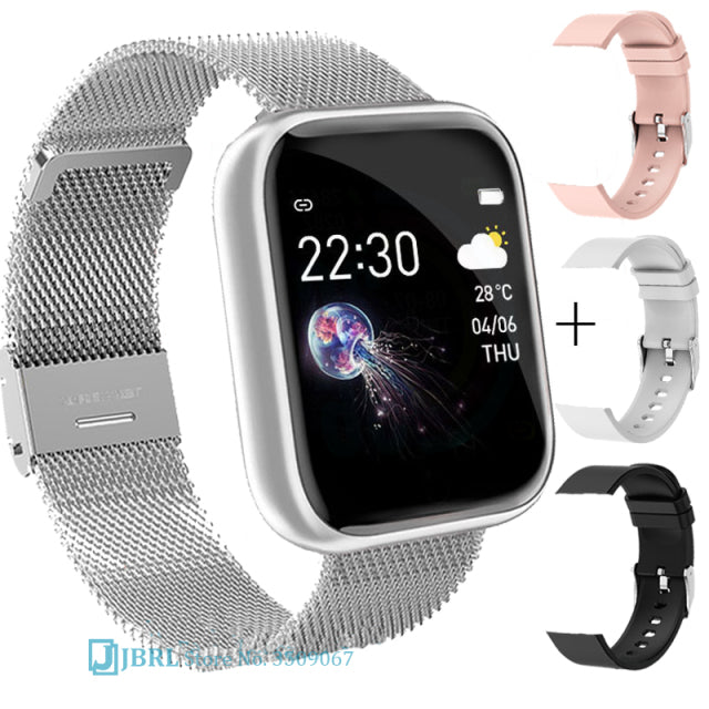 2021 Ladies Sport Bracelet Smart Watch Women Smartwatch Men Smartband Android IOS Waterproof Fitness Tracker Smart Clock Mens