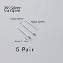 La Monada Sterling Silber Ohrstecker Damen zwei Kugeln fein 925er Silber Schmuck Damen Ohrstecker Ohrstecker Silber 999 Keep Piercing Nuss