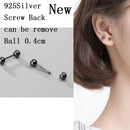 La Monada Sterling Silber Ohrstecker Damen zwei Kugeln fein 925er Silber Schmuck Damen Ohrstecker Ohrstecker Silber 999 Keep Piercing Nuss