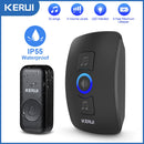 KERUI M525 Drahtlose wasserdichte Türklingel Smart Home Security Welcome Chime Kit Türklingel Alarm LED-Licht Außenknopf Batterie