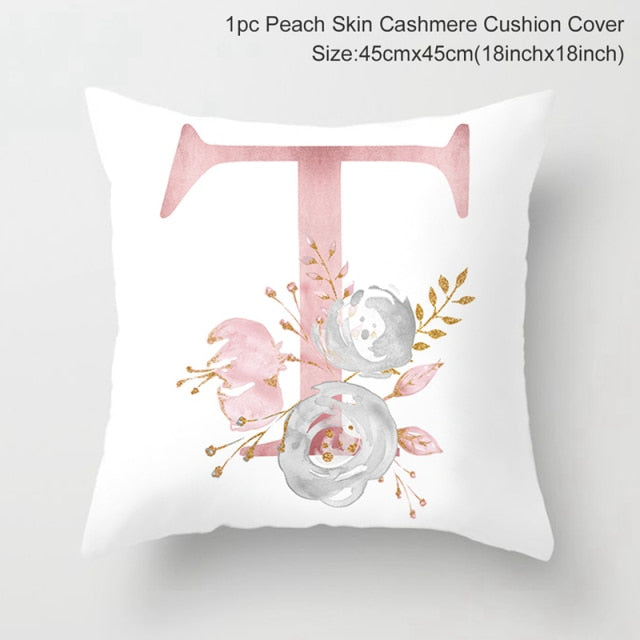 Custom Pink Letter Decorative Cushion Cover Wedding Party Decoration Wedding Decorative Pillow Party Supplies Wedding Ornaments