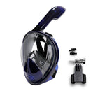 COPOZZ Vollgesichts-Tauchmaske Anti-Fog-Brille mit Kamerahalterung Unterwasser-Weitwinkel-Schnorchel-Schwimmmaske für erwachsene Jugendliche