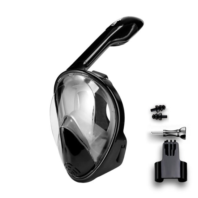 COPOZZ Vollgesichts-Tauchmaske Anti-Fog-Brille mit Kamerahalterung Unterwasser-Weitwinkel-Schnorchel-Schwimmmaske für erwachsene Jugendliche