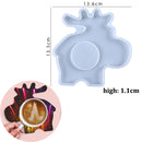 Molde de bandeja para copas de vino en forma de luna, moldes de silicona para candelabros, molde de resina epoxi de cristal DIY, molde de fundición de arcilla cerámica para decoración del hogar