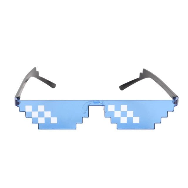CellDeal Männer Frauen 8 Bit Codierung Pixel Thug Life Mosaik Brille Sonnenbrille Trendy Cool Super Party Lustige Vintage Shades Eyewear