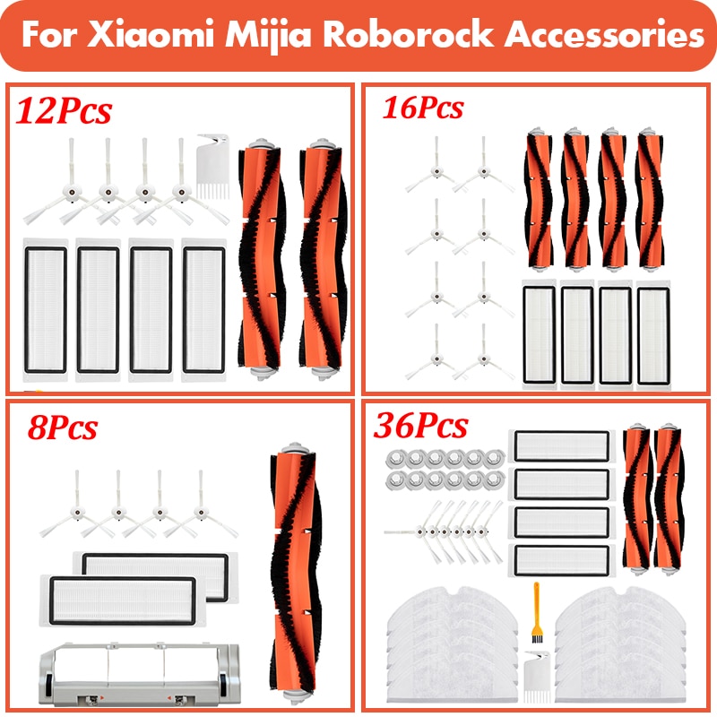 Cepillo de trapo con filtro Hepa para Xiaomi Roborock 1S S50 S55 S5 Max S6MaxV S6, accesorios, piezas de aspiradora Robot 2