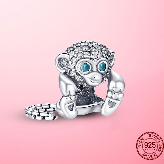 100% 925 Sterling Silber Charms Paw Footprints Beads Cat Love Heart Charms passen zu Original Pan Bracelet Silber 925 Schmuck
