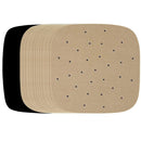 100 Stück Air Fryer Liner Antihaft-Pad 6-9 Zoll Bambus Dampfgarer Premium PerforatedSilicon Paper Dampfpapiere für die Küche