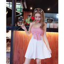 Sexy Nachtclub Damenbekleidung 2021 Sommer Tube Top Nachtclub Prinzessin Slim Backless Slip Sweet Plaid Dress