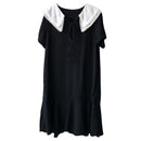 CMAZ Peter Pan Kragen Solide Sommer Pullover Kleid Lose Stil Sommer Minikleid Frauen Elegantes Kleid 2021 2021 ZH01 #