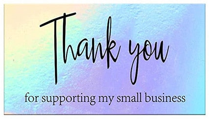 50 Uds. Rosa gracias por apoyar mi tarjeta de pequeña empresa gracias tarjeta de felicitación apreciación cartulina para regalo de vendedores 5*9cm