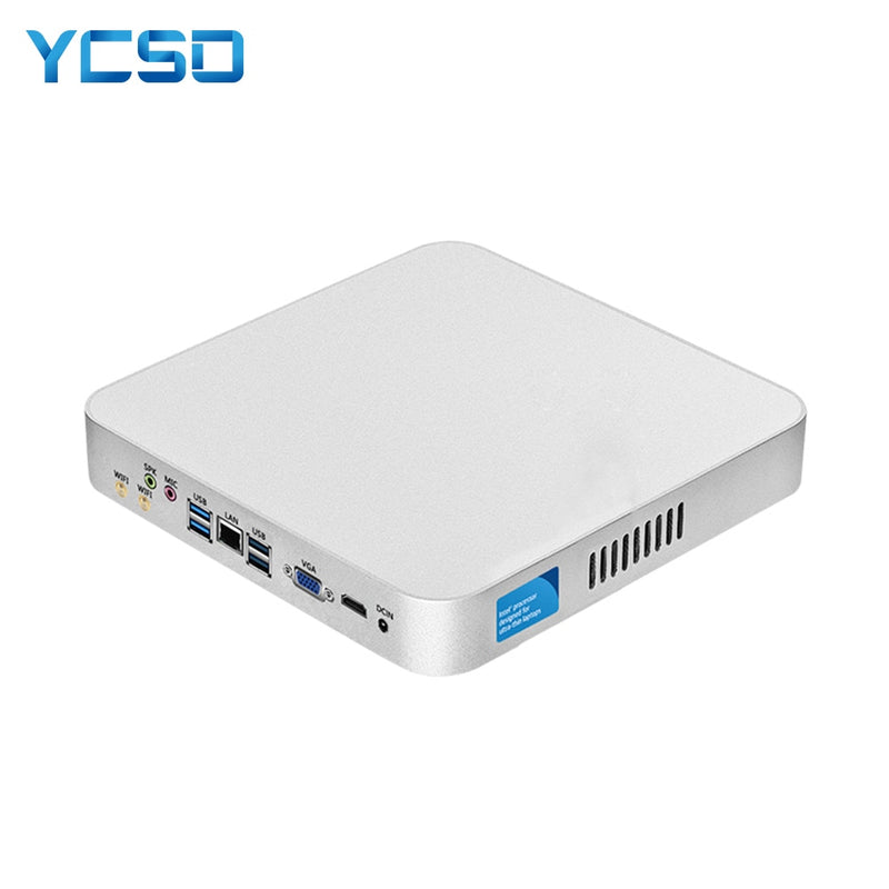 YCSD Mini PC Computer Intel Core i7 7500U i5 7200U 3317U 4200U Processor windows 10 linux Gaming PC 4K UHD HTPC VGA WiFi Desktop