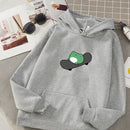 Winter Frosch Übergroßes Sweatshirt Männer und Frauen Hoodies Harajuku Warmer Pullover Kordelzug Rosa Damen Koreanischer Stil