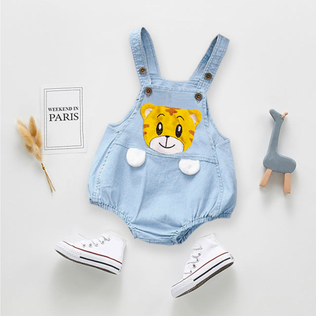 IENENS Kids Baby Jumper Boys Girls Clothes Pants Denim Shorts Jeans Overalls Toddler Infant Jumpsuits Newborn Clothing Trousers