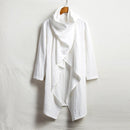 Traditional Chinese Clothing Men Trench Coats Cotton Ponchos Turtleneck Cloak Irregular Jackets Solid Streetwear Men KK3543