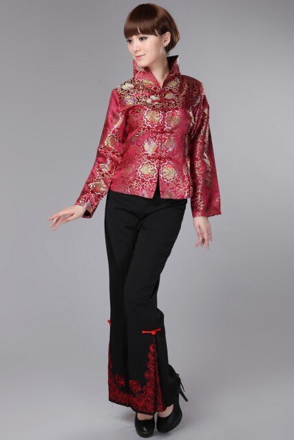 Shanghai Story Chinesische traditionelle Tang-Anzugjacke für Frauen Chinesische Bluse 3 Farbe