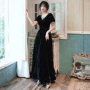 Burgund Ballkleider V-Ausschnitt Velours Party Langes Abendkleid Sexy Rückenfreie Abendkleider Robe De Soiree