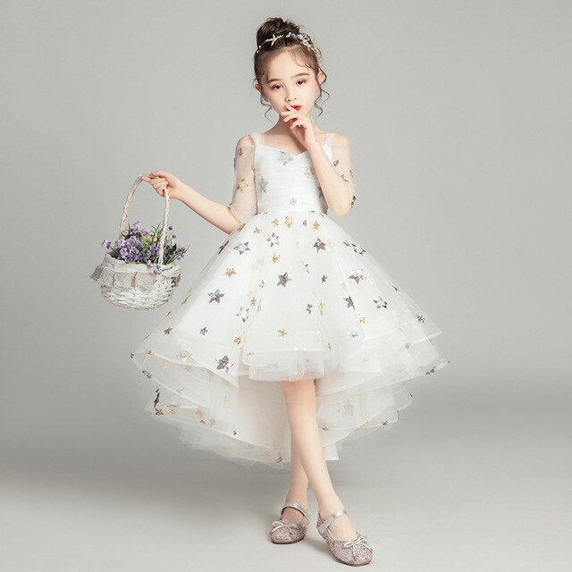 2020 Mädchen-Kind-Hochzeits-Kleid-formales langes Ineinander greifen-Prinzessin-Abschlussball-Kleid-Partei für Mädchen