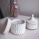 Aufbewahrungsbox, Silikonform, rund, gestreift, Kerzenglas, Design, DIY, Aroma, Gips, Epoxid, Beton, Zement, Ton, Heimdekoration