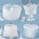 Aufbewahrungsbox, Silikonform, rund, gestreift, Kerzenglas, Design, DIY, Aroma, Gips, Epoxid, Beton, Zement, Ton, Heimdekoration