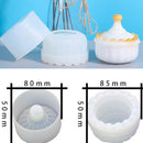 Aufbewahrungsbox, Silikonform, rund, gestreift, Kerzenglas, Design, DIY, Aroma, Gips, Epoxid, Beton, Zement, Ton, Heimdekoration