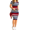 Sexy Frauen Pack Hüfte Bleistiftkleid Bodycon Sommer Robe Weibliche Gestreifte Mode Streetwear Vestidos Frauen Elegantes Kleid