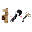 Torniquete de gato táctico y cizalla médica para traumatismos, bolsa de torniquete, cinturón de servicio de bolsa MOLLE para botiquín de primeros auxilios, hemostasia rápida