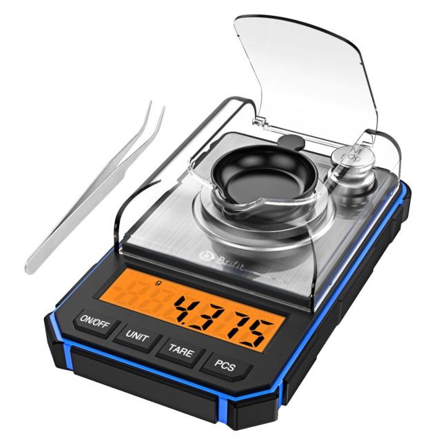 Báscula Digital electrónica de 0.001g, minibáscula portátil de precisión, báscula de bolsillo profesional, miligramo, 50g, pesas de calibración