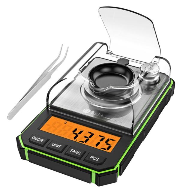 Báscula Digital electrónica de 0.001g, minibáscula portátil de precisión, báscula de bolsillo profesional, miligramo, 50g, pesas de calibración