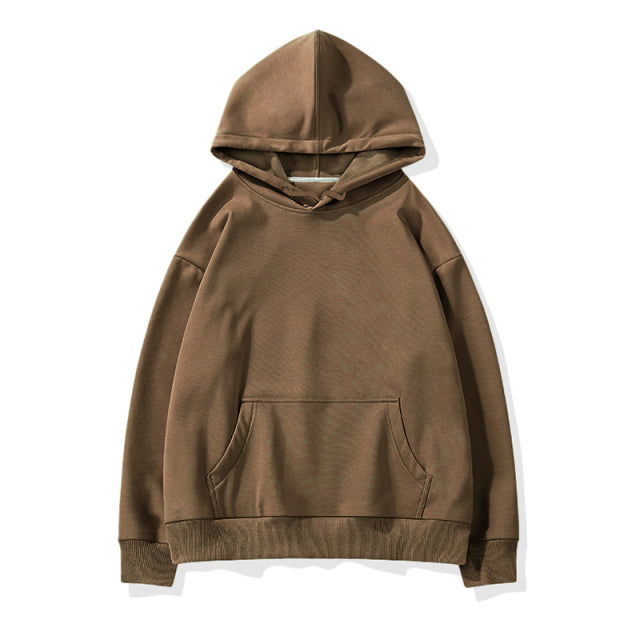 Aachoae, sudaderas con capucha para parejas de mujeres, 100% de lana, chándal de algodón, sudadera deportiva, jersey holgado informal japonés de invierno 2021