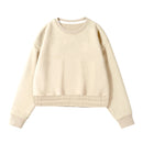 Aachoae Frauen Paar Hoodies Sweatshirt Fleece 100% Baumwolle Trainingsanzug Sport Sweatshirt 2021 Winter Japanische Beiläufige Lose Pullover