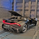 1:32 Bugatti Lavoiturenoire, modelo de coche deportivo de aleación, vehículos de juguete de Metal fundido a presión, colección de modelos de coches, regalo de alta simulación para niños