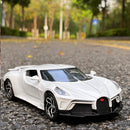 1:32 Bugatti Lavoiturenoire, modelo de coche deportivo de aleación, vehículos de juguete de Metal fundido a presión, colección de modelos de coches, regalo de alta simulación para niños
