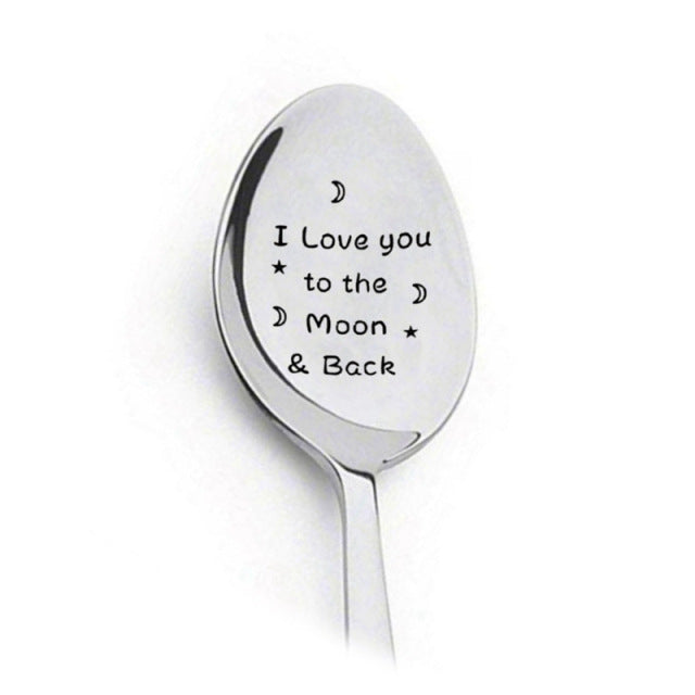 2021 Valentines Day Gift Anniversary Gift for Boyfriend Stainless Steel Spoon Good Morning Handsome Present  Wedding Gifts