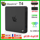 Beelink T4 Mini-PC BT4 Intel Atom X5 Z8500 Quad Core Windows 10 4K HTPC mit 4 GB RAM 64 GB ROM Dual Wifi BT4.0 1000M LAN USB3.0