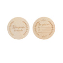 Bopoobo Baby Hölzerne Spanisch Französische Meilensteinkarte Gravierte Hölzerne Hallo Welt Meilenstein Neugeborene Kinder Fotografie Requisiten Spielzeug