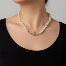 Elegante große weiße Nachahmungsperlen Choker Halskette Schlüsselbeinkette Mode Halskette für Frauen Hochzeit Schmuck Kragen 2021 neu