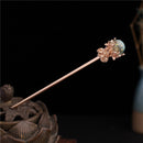 1Pc Blaue Haarklaue Platte Haarnadel Kopfschmuck Haarstäbchen Ornamente im alten Stil Clips für Haarspangen chinesische Haarstäbchen