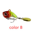 Neue Ankunft 1 STÜCKE 9g/13g/16g/22g Metall VIB Angelköder Spinner Sinking Rotating Spoon Pin Crankbait Pailletten Köder Angelgerät