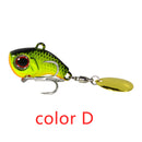 Neue Ankunft 1 STÜCKE 9g/13g/16g/22g Metall VIB Angelköder Spinner Sinking Rotating Spoon Pin Crankbait Pailletten Köder Angelgerät